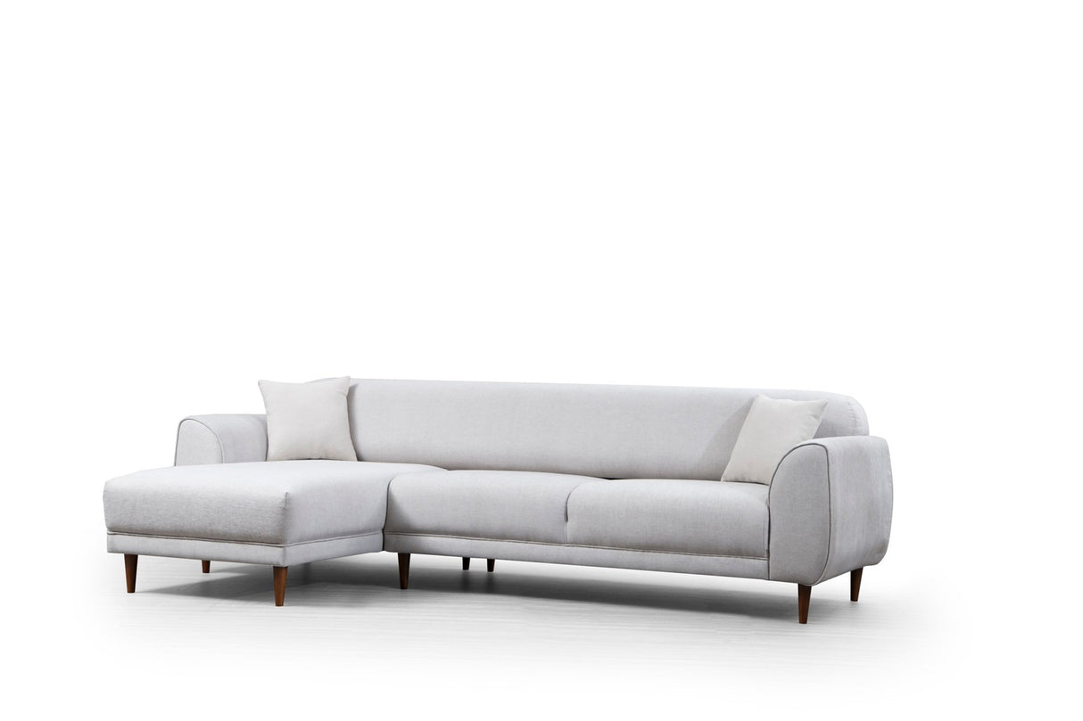 Corner sofa with sleeping function on the left Image Beige