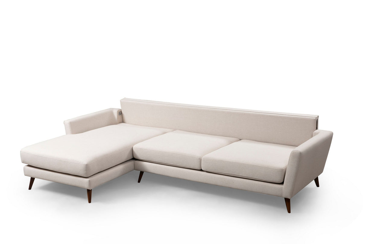 Corner sofa with sleeping function on the left mayorka beige