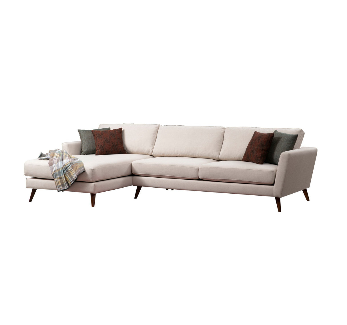 Corner sofa with sleeping function on the left mayorka beige