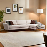 Corner sofa with sleeping function on the right mayorka beige brown