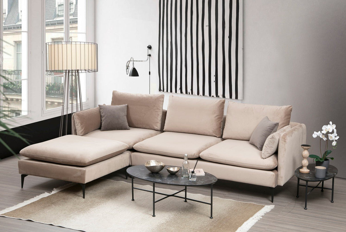 Corner sofa on the left Felix Beige