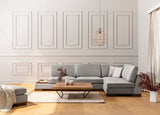 Corner sofa right tulip light gray