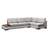 Corner sofa right tulip light gray