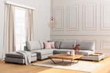 Corner sofa on the left tulip light gray