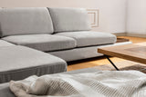 Corner sofa on the left tulip light gray