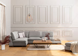 Corner sofa on the left tulip light gray