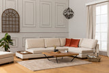 Corner sofa on the right tulip beige