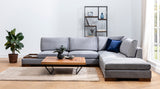 Corner sofa right tulip dark gray