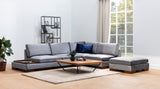 Corner sofa right tulip dark gray