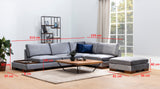 Corner sofa right tulip dark gray