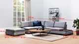 Corner sofa on the left tulip dark gray