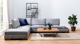 Corner sofa on the left tulip dark gray