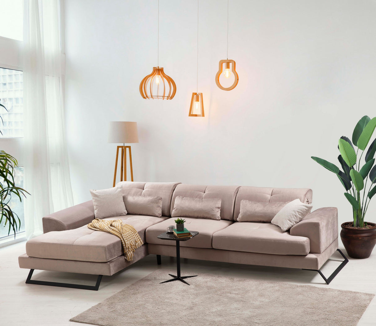 Corner sofa left Frido Beige