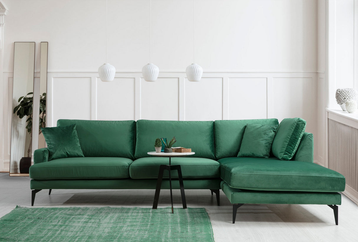 Corner sofa papira green