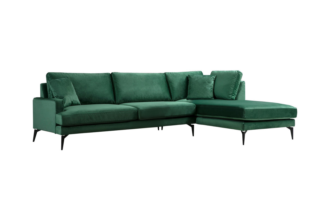 Corner sofa papira green