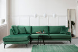 Corner sofa papira green