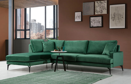 Corner sofa papira green