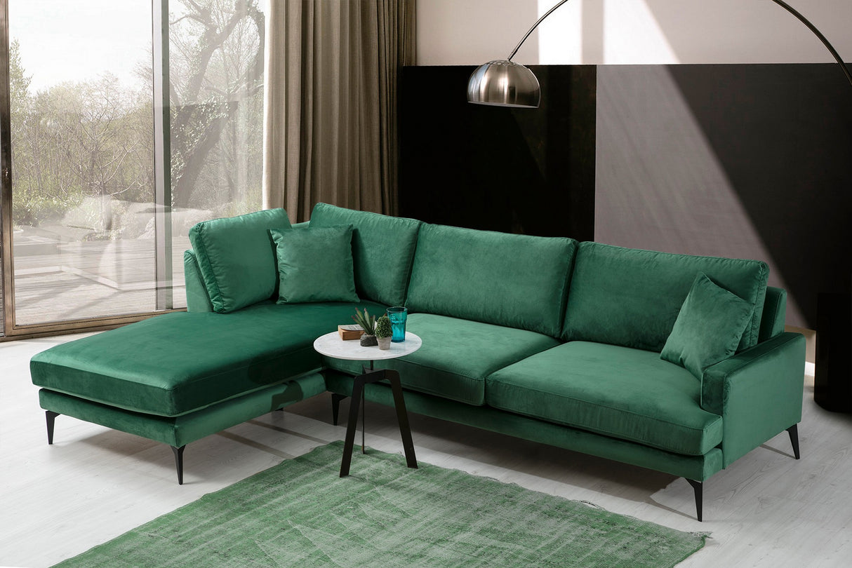 Corner sofa papira green