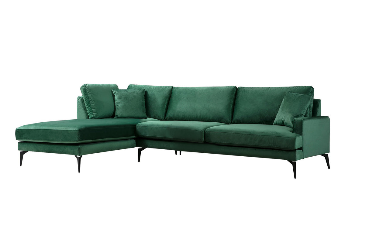 Corner sofa papira green