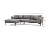 Corner sofa Left Leo Gray