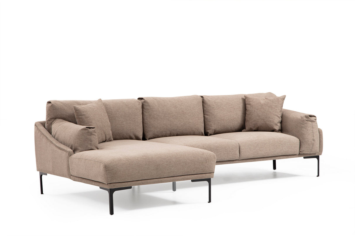 Corner sofa Left Leo Mocha