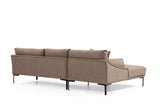 Corner sofa Left Leo Mocha