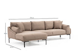 Corner sofa Left Leo Mocha