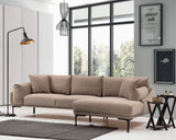 Corner sofa on the right Leo Mocha