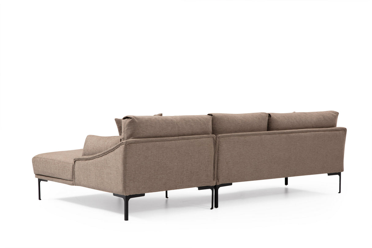 Corner sofa on the right Leo Mocha