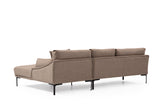 Corner sofa on the right Leo Mocha