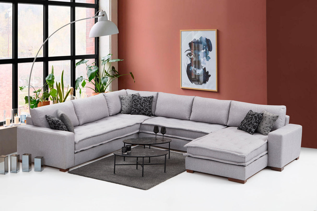 Corner sofa Lena light gray