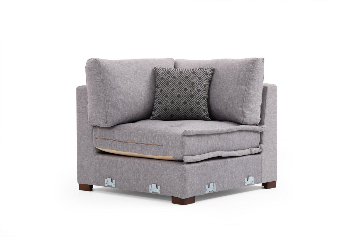 Corner sofa Lena light gray