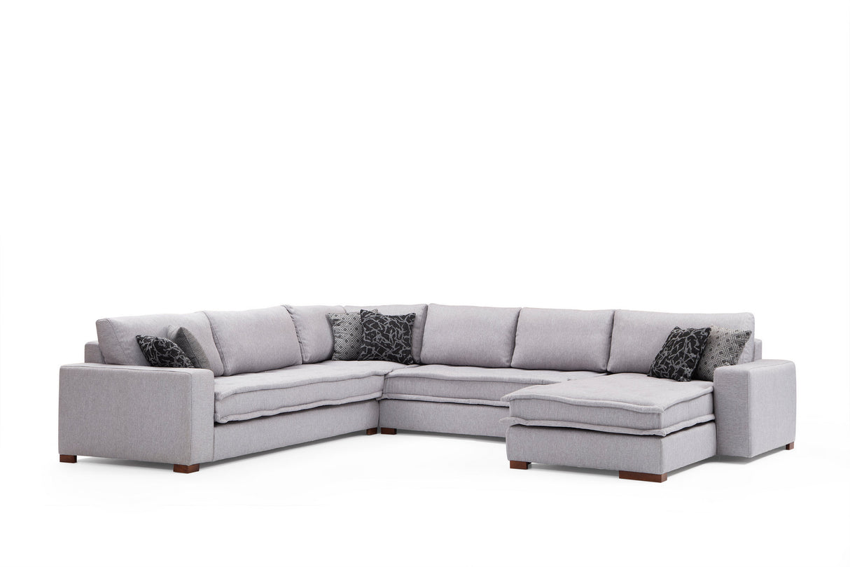 Corner sofa Lena light gray