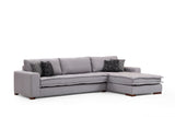 Corner sofa on the right lena light gray