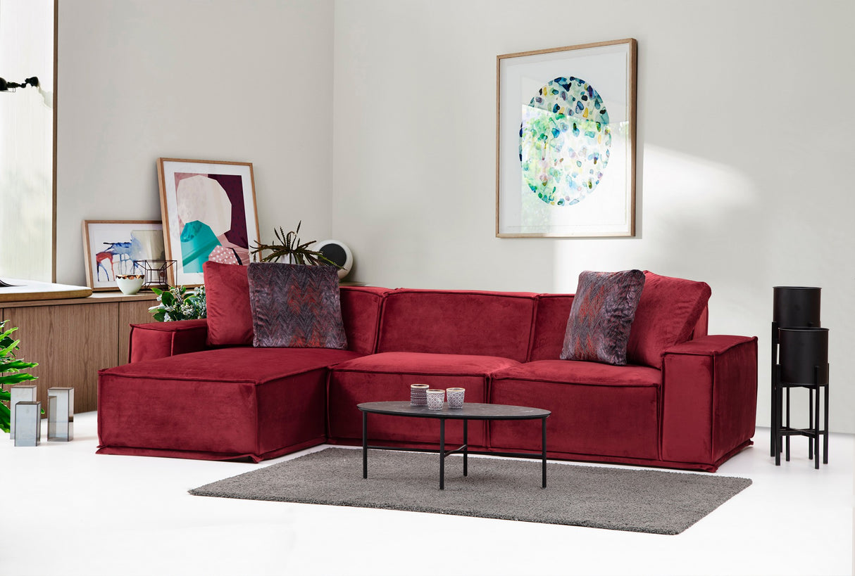 Corner sofa on the left Lego Burgundy