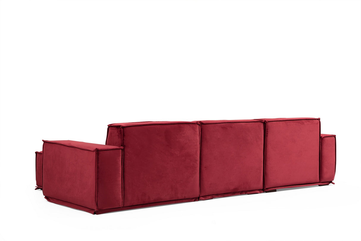 Corner sofa on the right Lego Burgundy