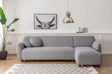 Corner sofa on the right eddy light gray