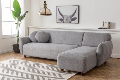 Corner sofa on the right eddy light gray