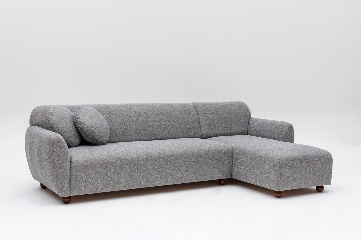 Corner sofa on the right eddy light gray