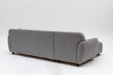 Corner sofa on the left eddy light gray