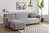 Corner sofa on the left eddy light gray