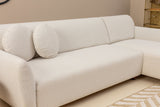 Corner sofa on the right eddy white