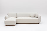 Corner sofa on the left eddy white