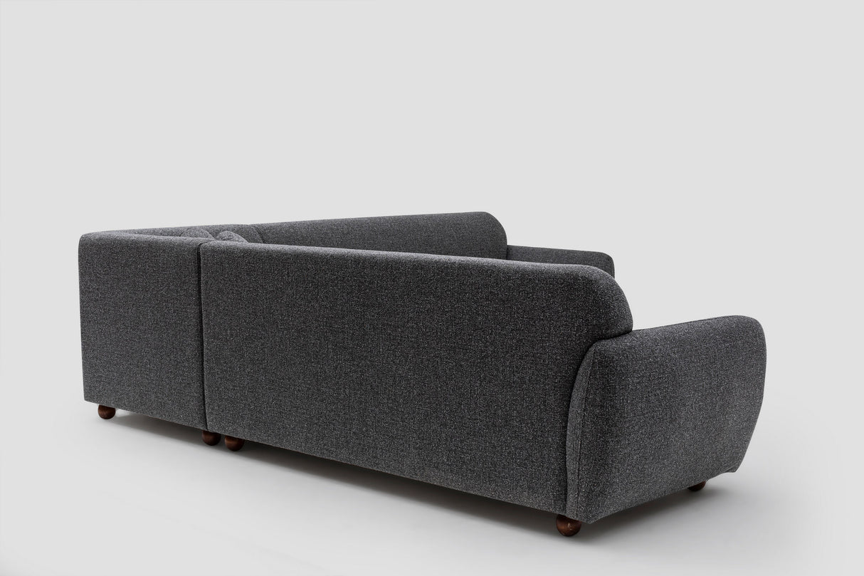 Corner sofa eddy dark gray