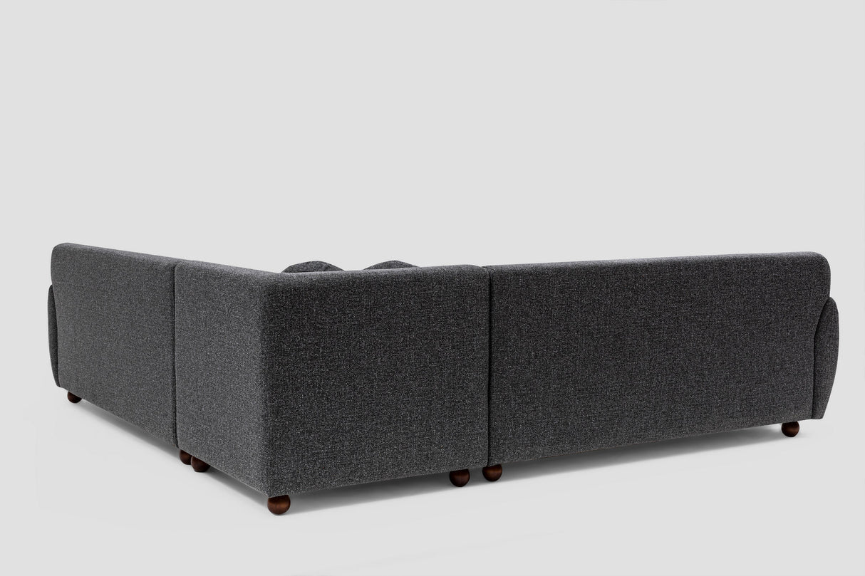 Corner sofa eddy dark gray