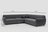 Corner sofa eddy dark gray