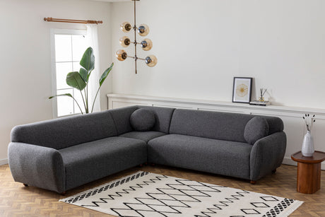 Corner sofa eddy dark gray