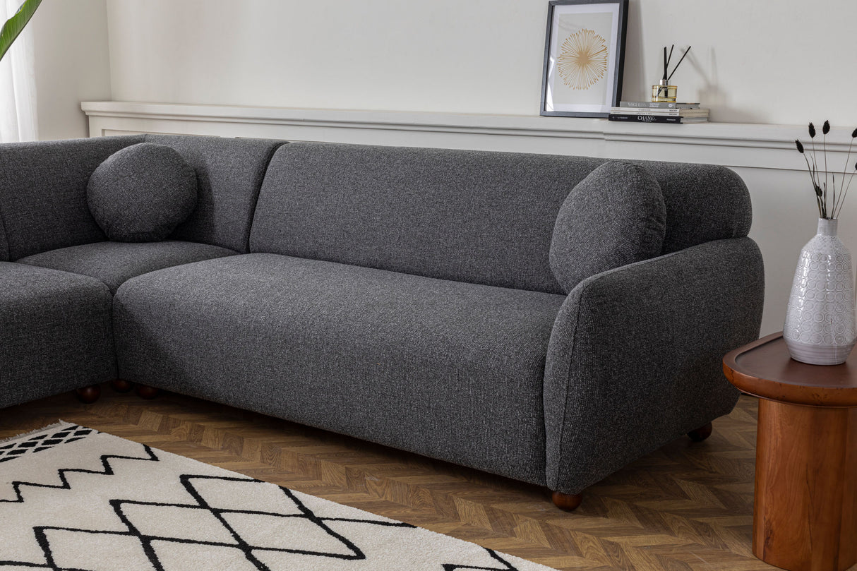 Corner sofa eddy dark gray