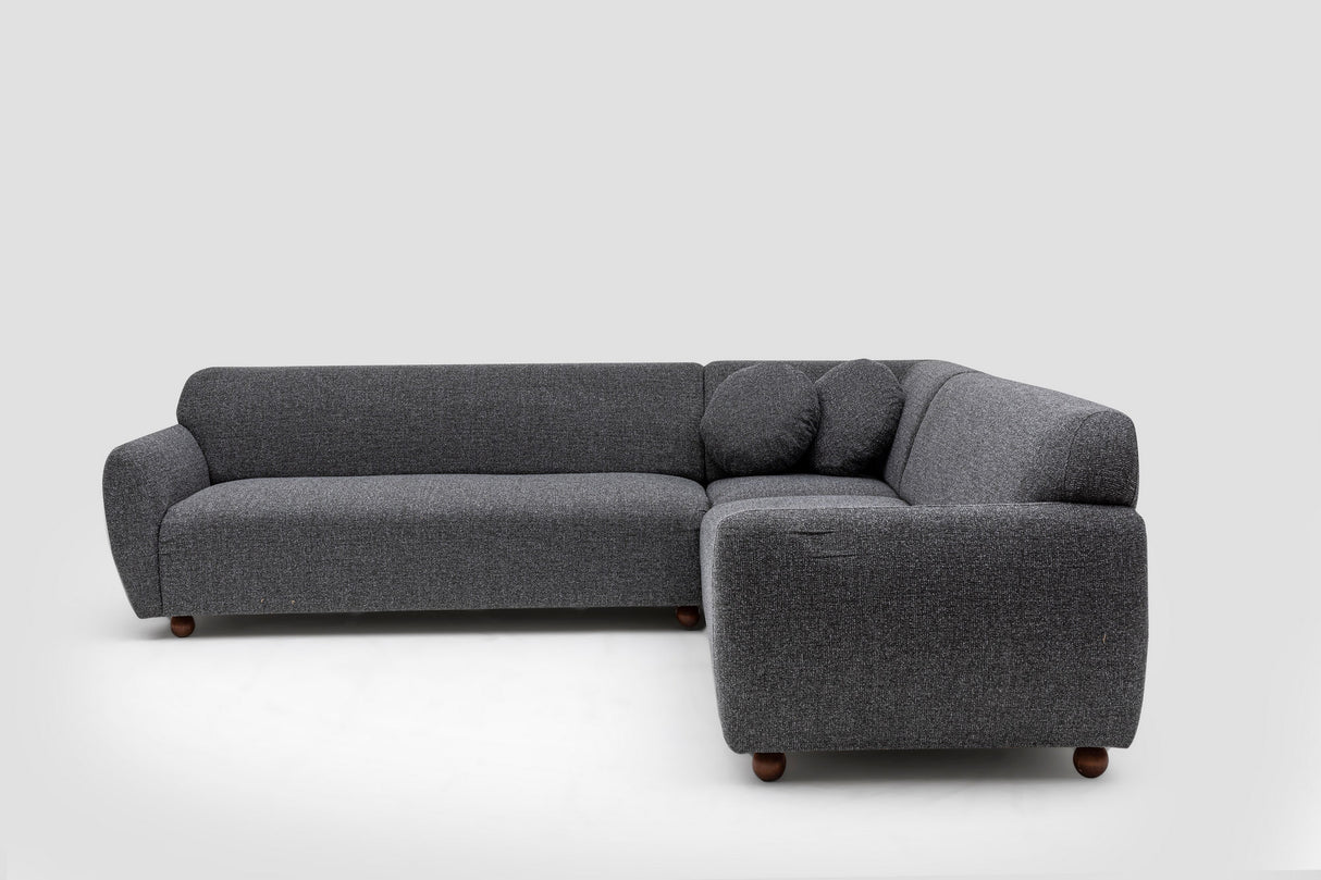 Corner sofa eddy dark gray