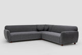 Corner sofa eddy dark gray